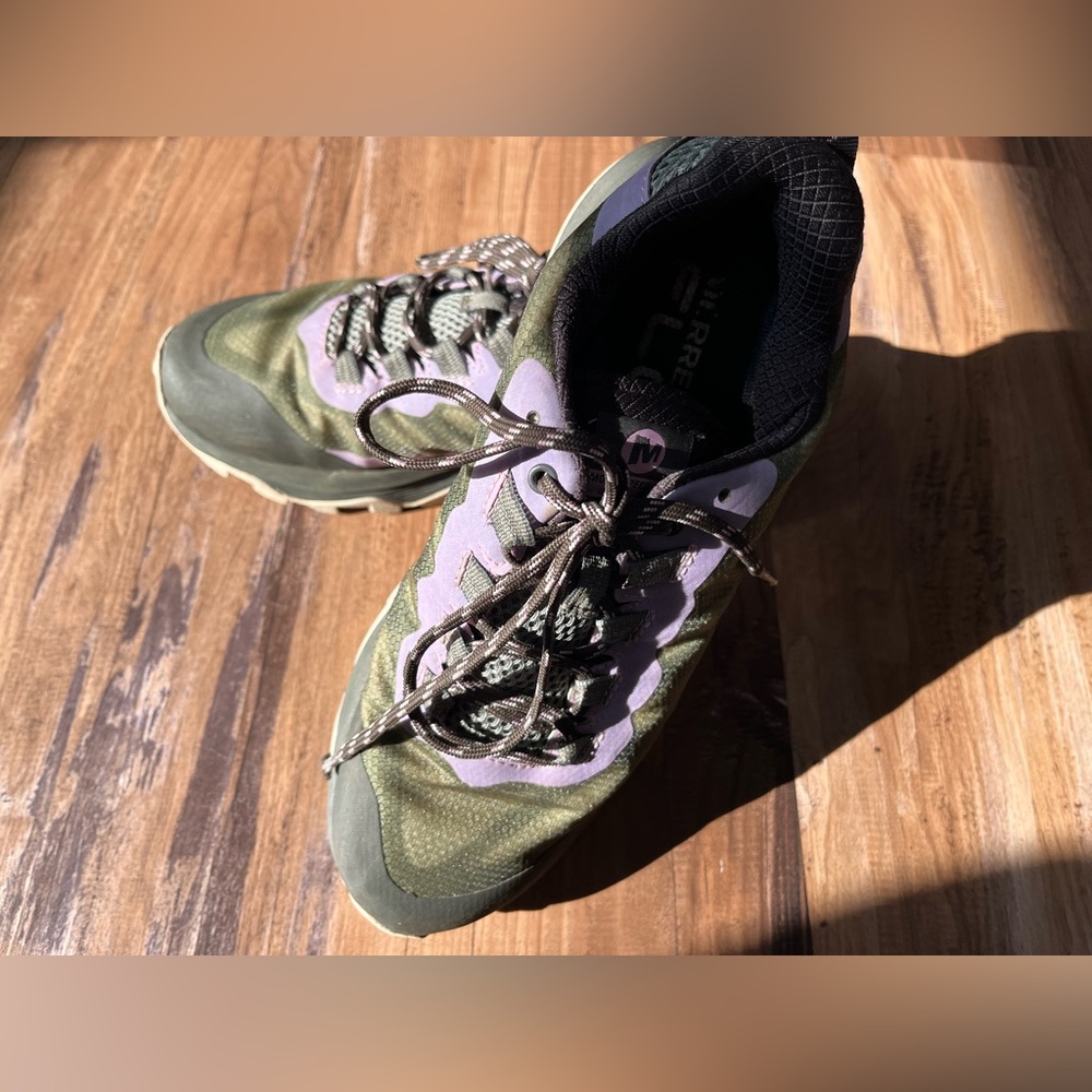 Merrell Women's 9 Moab Speed Waterproof Low Hiking Boots Lichen Purple Lace Up - Picture 6 of 11